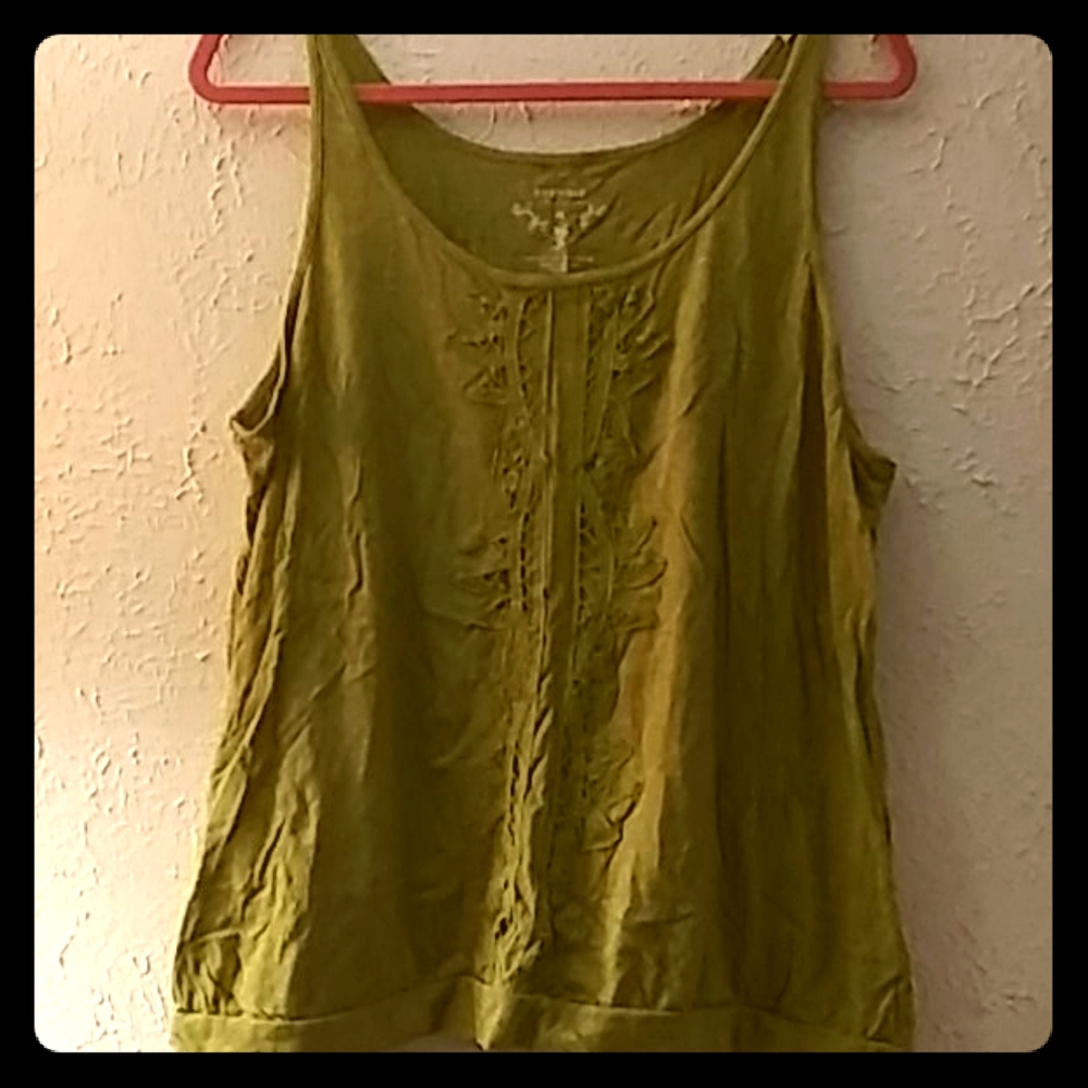 Olive green tank top XL